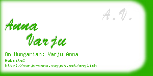 anna varju business card